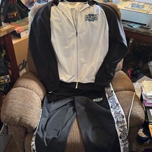 MMA Elite Black and White Track Suit